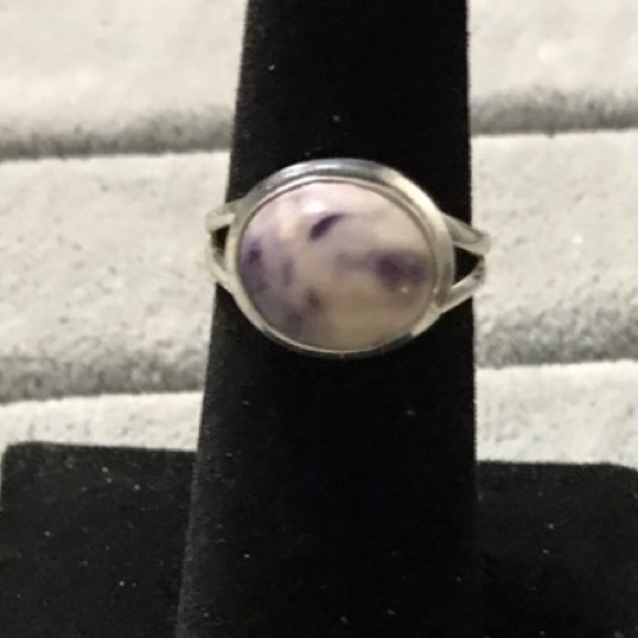 New Sterling Silver Purple Mexican Morado Violet Flame Opal Ring Size 6 Crystal - Picture 16 of 16